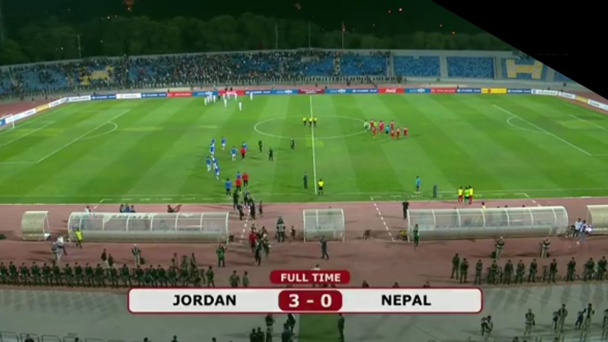 विश्वकप छनौट खेलमा नेपाल जोर्डनसँग ३-० गोल अन्तरले पराजित
