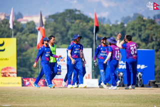 यूएईलाई ८ विकेटले पराजित गर्दै नेपाल टी–२० विश्वकपमा