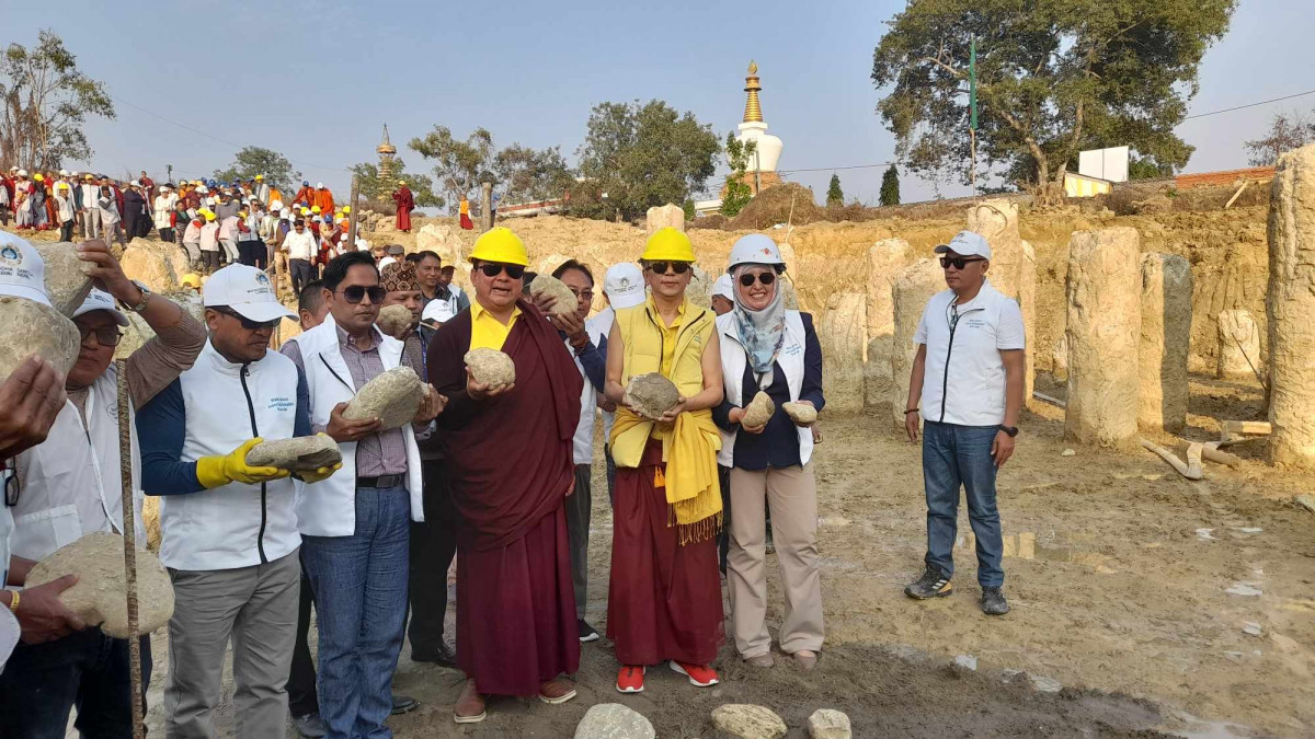लुम्बिनीमा विश्व शान्ति धाम निर्माण पुनः सुरु