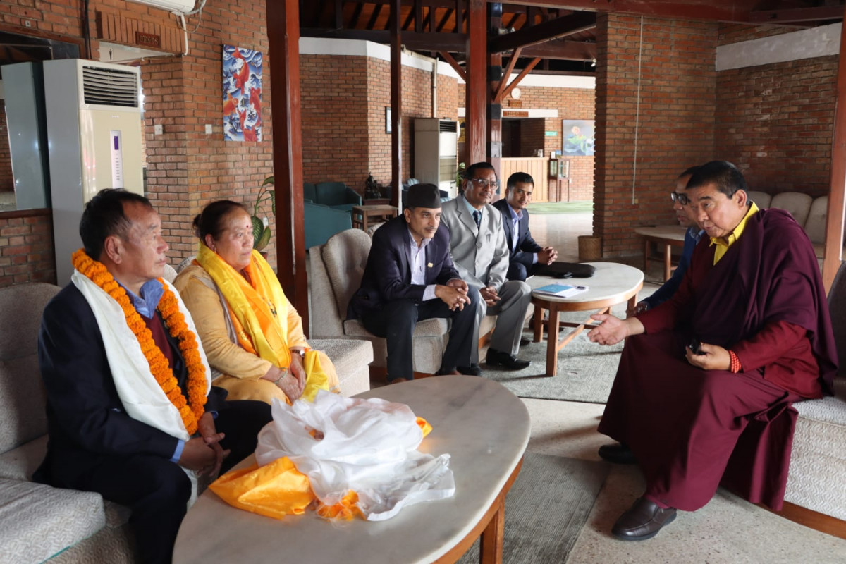 नवनियुक्त पर्यटनमन्त्री तामाङलाई लुम्बिनी विकास कोषको कार्यालयमा स्वागत